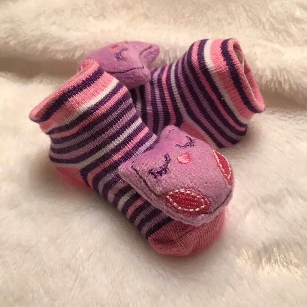 Newborn Baby 3D Owl Sock Booties